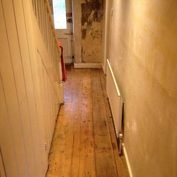 Floorboards back down.