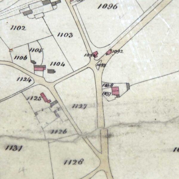 Tithe Map (1841) showing Double House divided down the middle. AC/PL119.