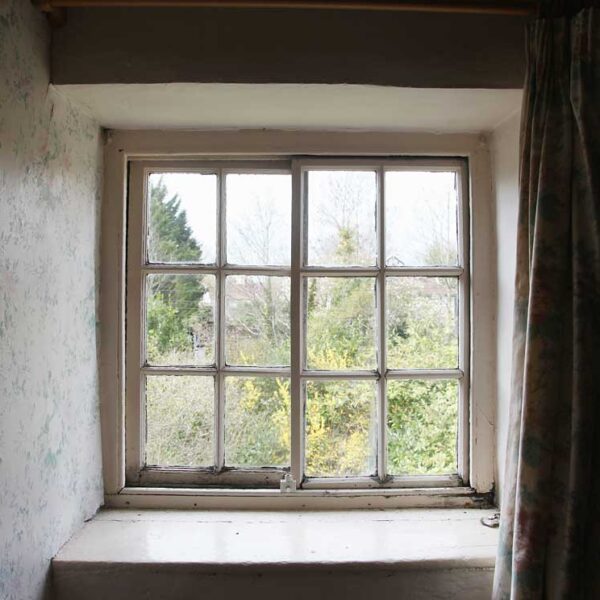 Yorkshire sash window before restoration