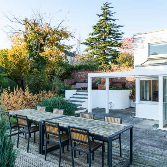 Mid century house and garden